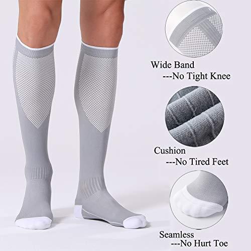 A355  --3 Pairs Compression Socks for Women and Men 20-30mmHg-Circulation Support Socks