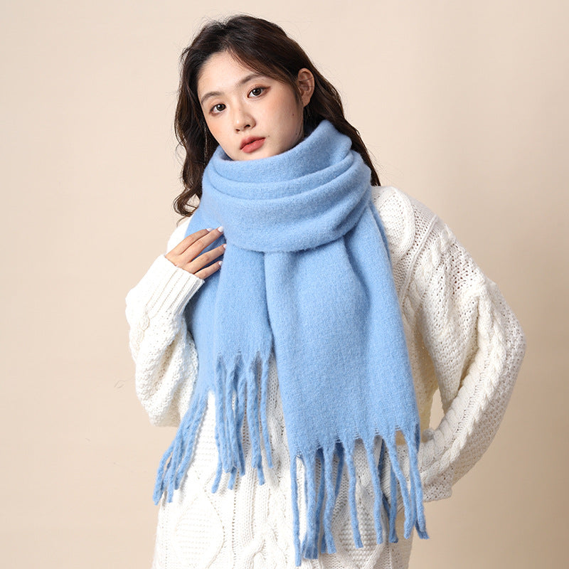 Women's Scarf Winter Warmth Long Shawl Oversized Scarf Thick Blanket-Style Scarf for Cold Weather