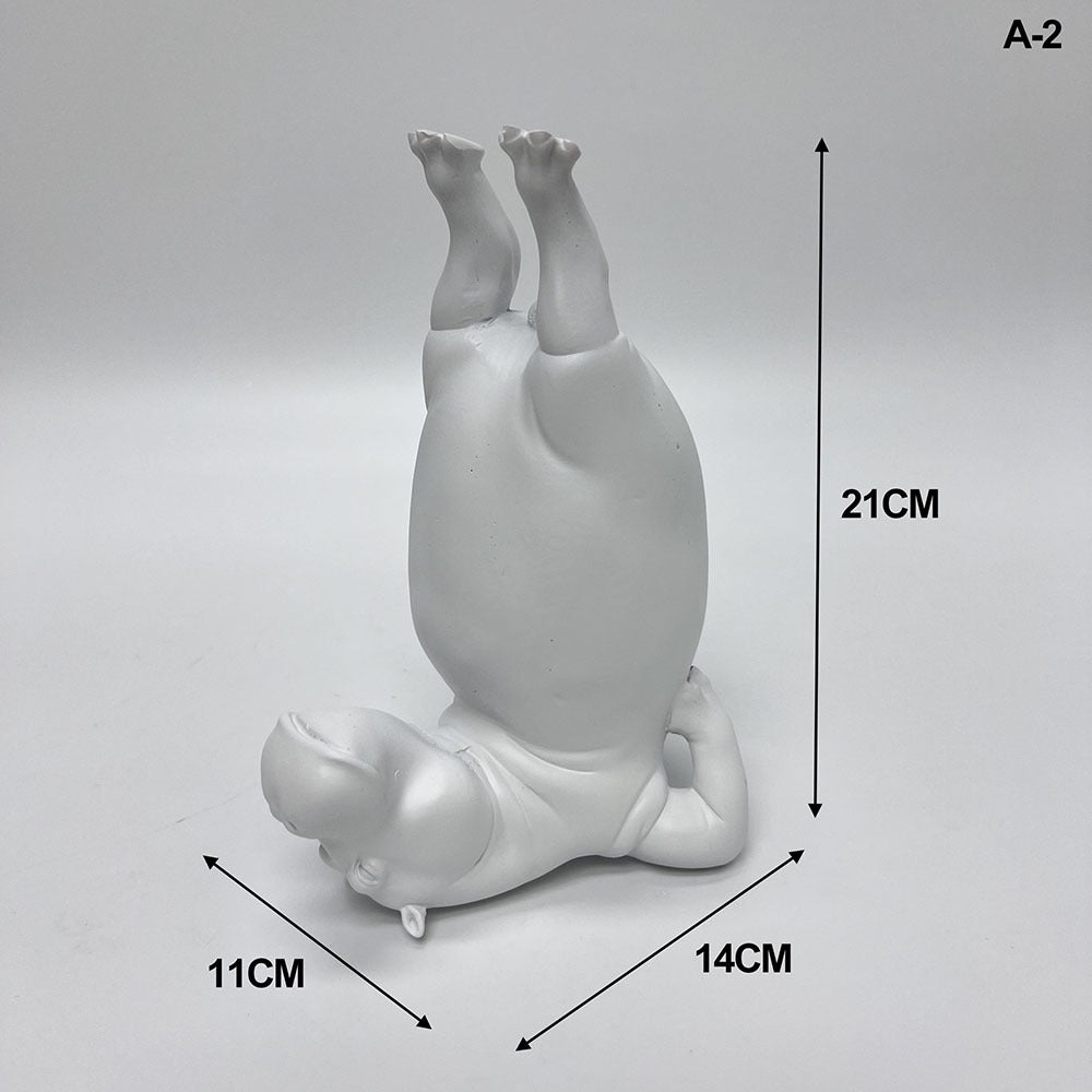 Yoga Hippo Resin Figurine Creative Animal Decor Living Room, Gym, Yoga Studio Ornament