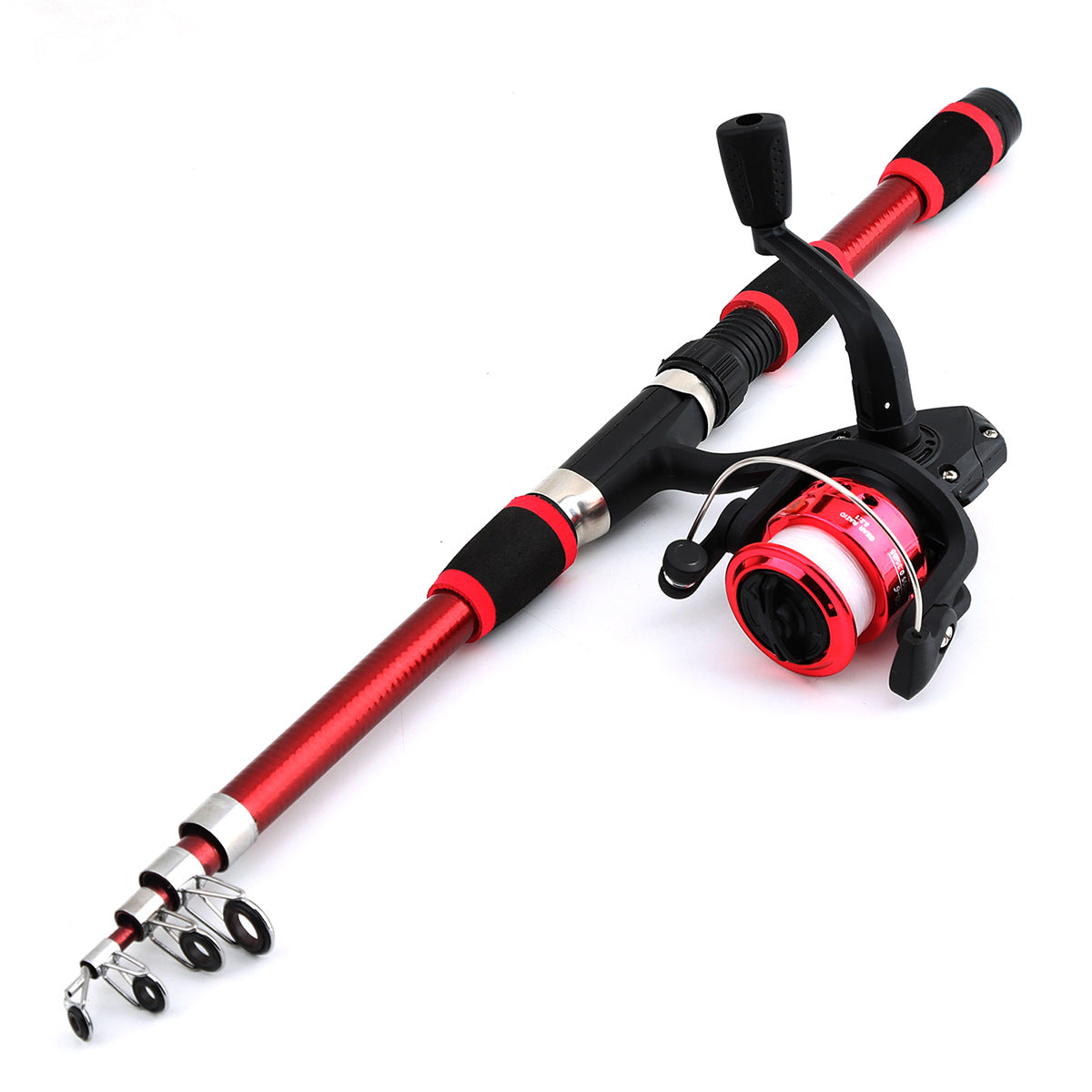 F347  Couple and Parent-Child Fishing Rod Combo 1.8m 2.1m Double Poles Reel Set Complete Fishing Gear