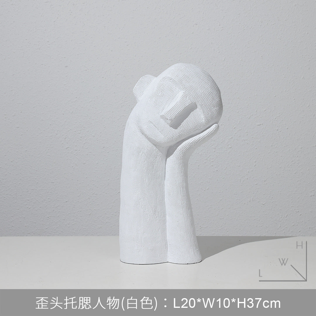 Modern Desk Decor  - Abstract Sculpture  as Motivation - Modern Home Decor Figure Made of Marble Resin - Aesthetic Statue for Living Room & Office décor as a Gift
