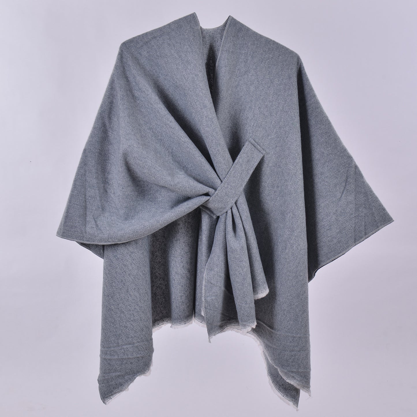 Classic Plaid Wrap-Around Scarf for Fall and Winter Tie-Front Cardigan Outerwear Office Blanket for Warmth