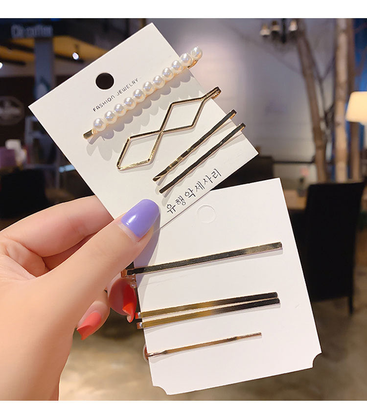 A317  Versatile Pearl Side Hair Clips, Minimalist Hair Accessories for Bangs