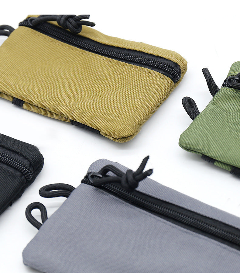 A330  Outdoor Oxford Cloth Card Coin Pouch, Minimalist Key Organizer, Portable Waist Bag for Travel