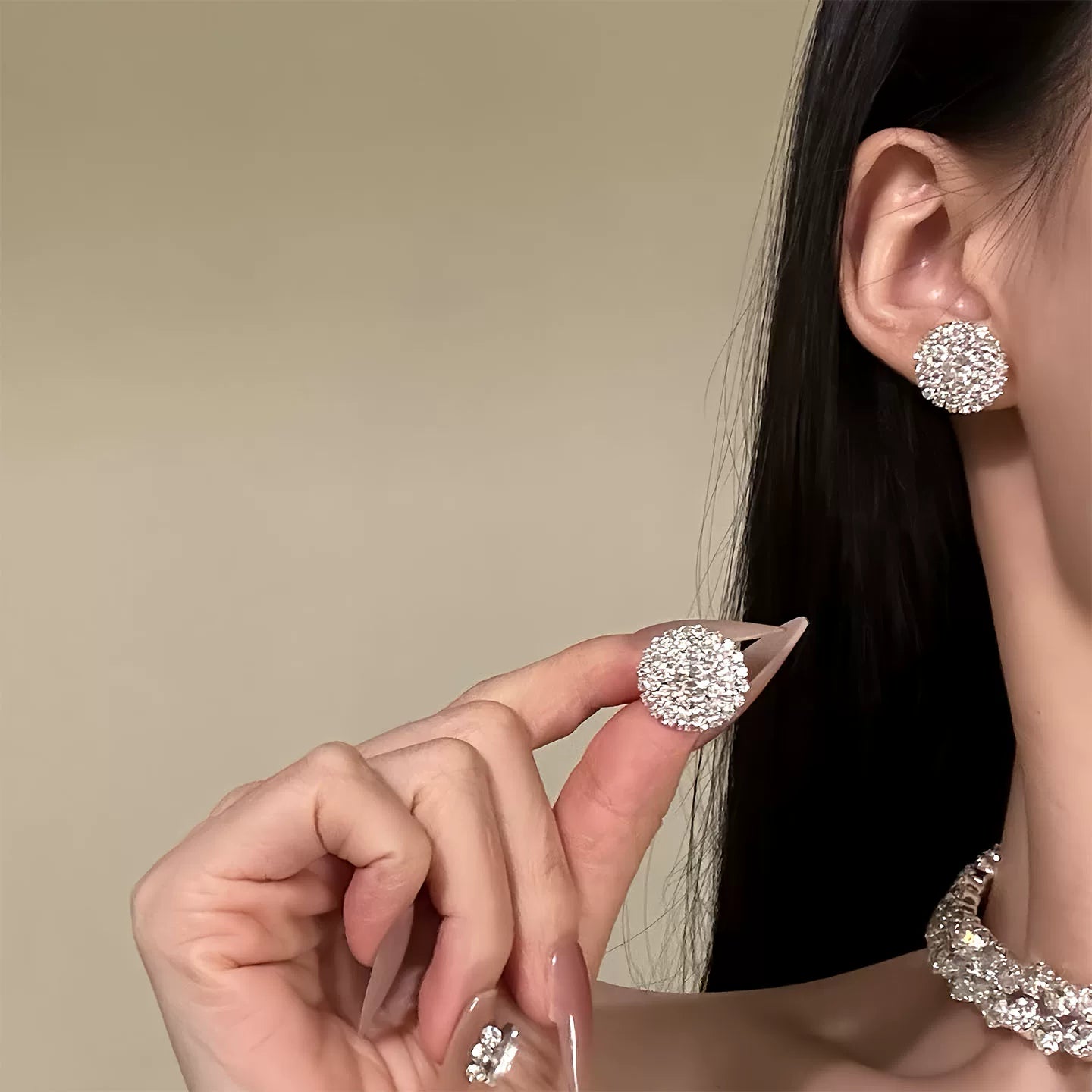 A288  【Exquisite Socialite】 Luxury Zirconia Collar Evening Gown Set with Necklace