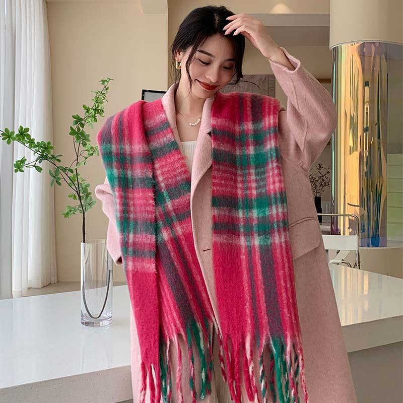 Winter Women Warm Scarf Long Shawl Large Scarves Cold Weather Thick Blanket Scarfs