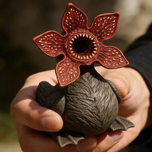 A0186  Dark Devil Monster Duck Resin Statue, Gothic Trendy Desktop Shelf Decor