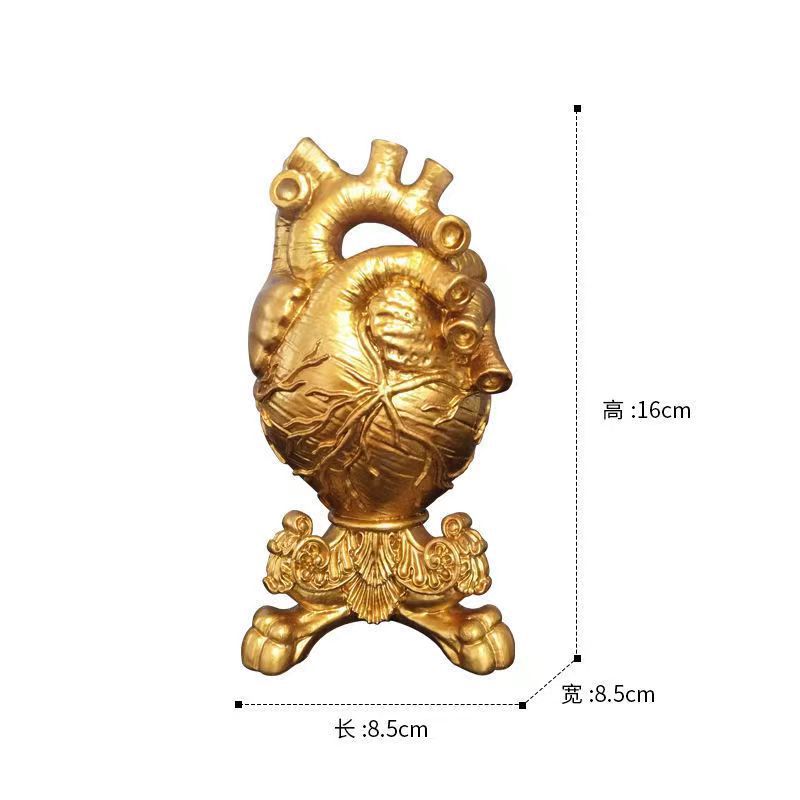 A 210  Unique Art Heart Vase, Creative Home Living Room Desktop Decor Floral Craft