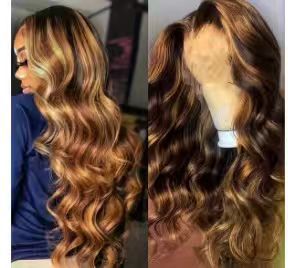 Lace Front Body Wave Long Wig, Pre Plucked Hairline Loose Wavy Human Hair Style Wig for Black Women