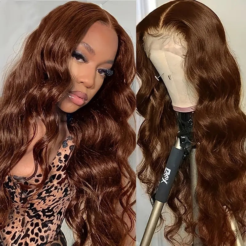 Lace Front Body Wave Long Wig, Pre Plucked Hairline Loose Wavy Human Hair Style Wig for Black Women