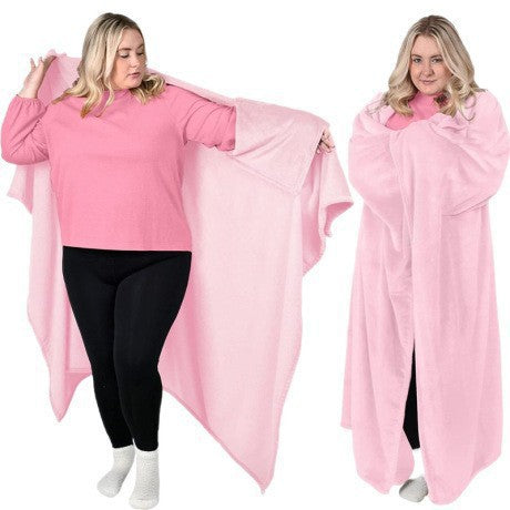 A361  Wearable Warm Blanket Soft Cozy Shawl Wrap Blanket For Sofa Bed Home Outdoor Mother's Day Gift
