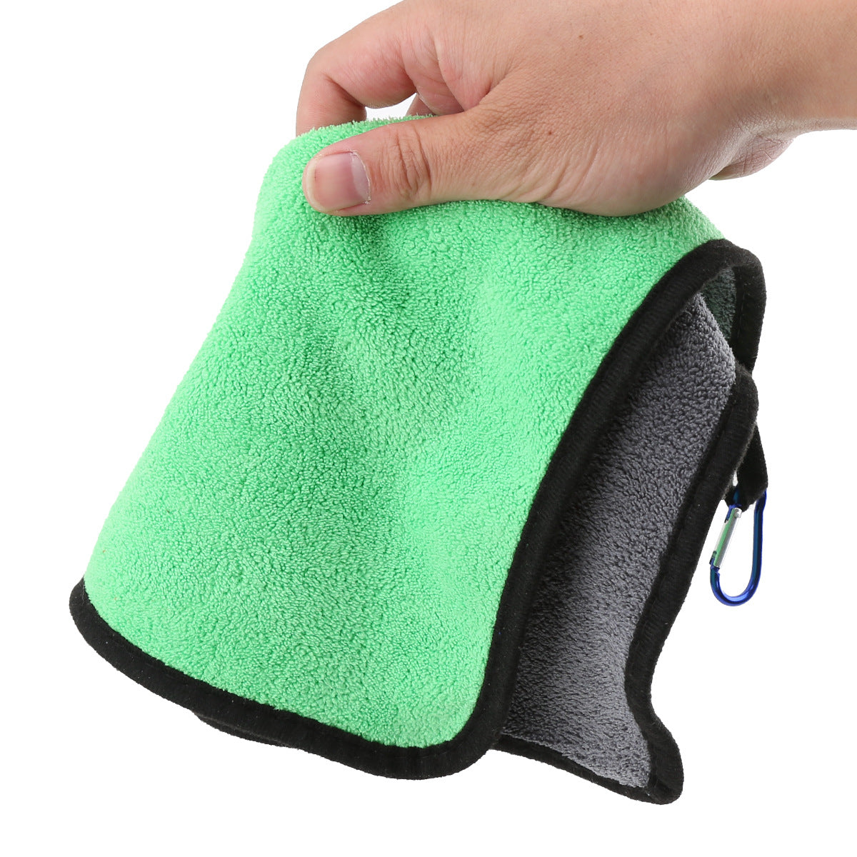 A264  Double Sided Thick Fishing Towel, Super Absorbent Fast Drying, Rod Cleaning Accessory with Buckle