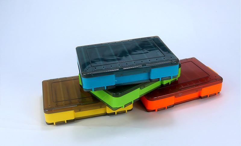 A268  Multi-Color Double-Sided Fishing Wooden Shrimp Box, Lure Bait Storage, Sea Fishing Accessory Organizer