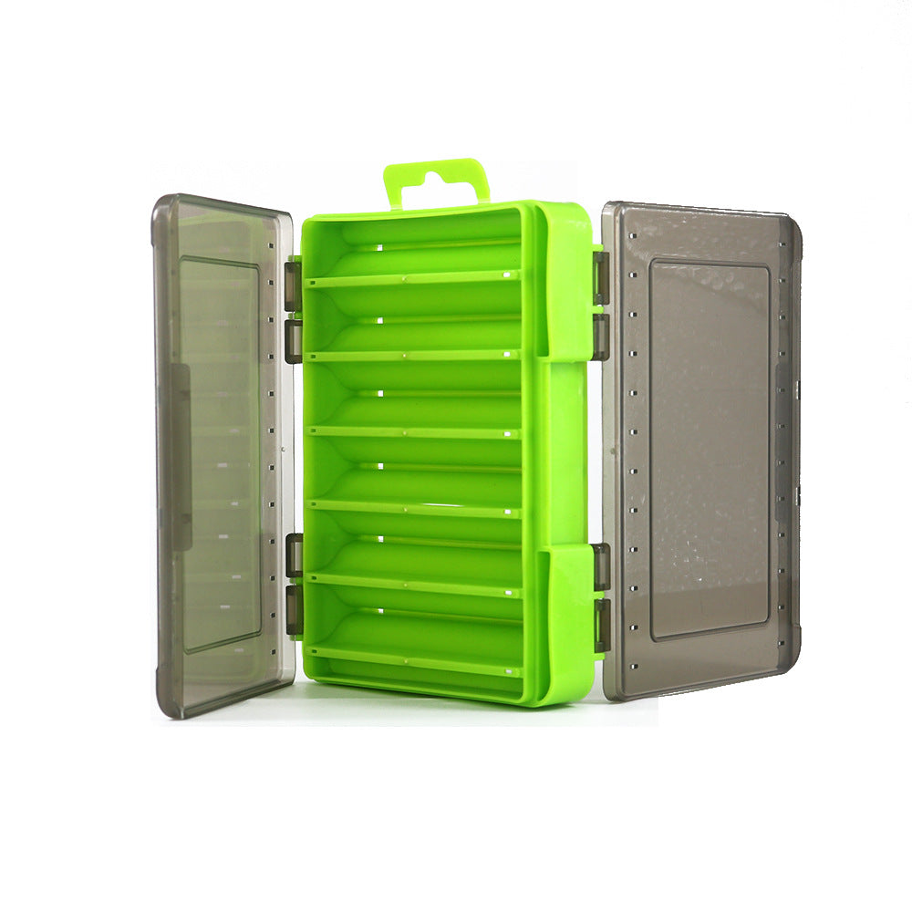 A268  Multi-Color Double-Sided Fishing Wooden Shrimp Box, Lure Bait Storage, Sea Fishing Accessory Organizer