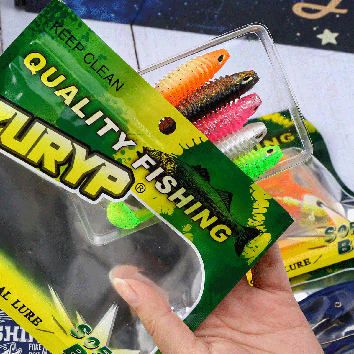 A245  Mystery Fishing Lures Set, Multi-purpose Fishing Kit for Largemouth Bass, Smallmouth Bass & Trout