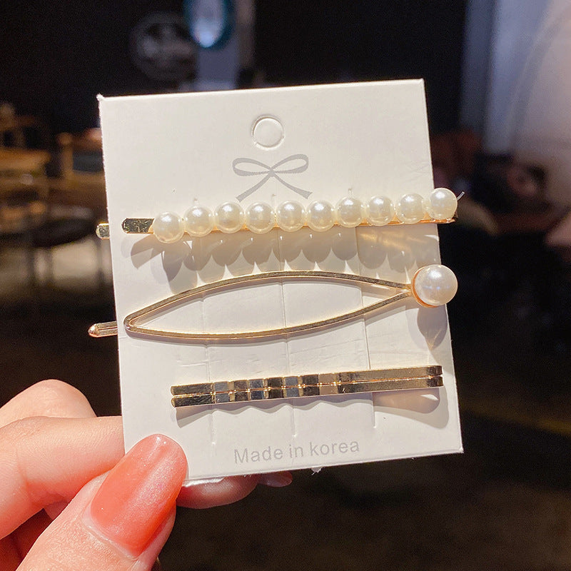 A317  Versatile Pearl Side Hair Clips, Minimalist Hair Accessories for Bangs
