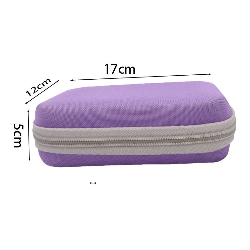 A292  Portable 10-Bottle Essential Oil Storage Bag Travel Case EVA Hard-Shell Shockproof Case Compatible with doTERRA Essential Oil Packs