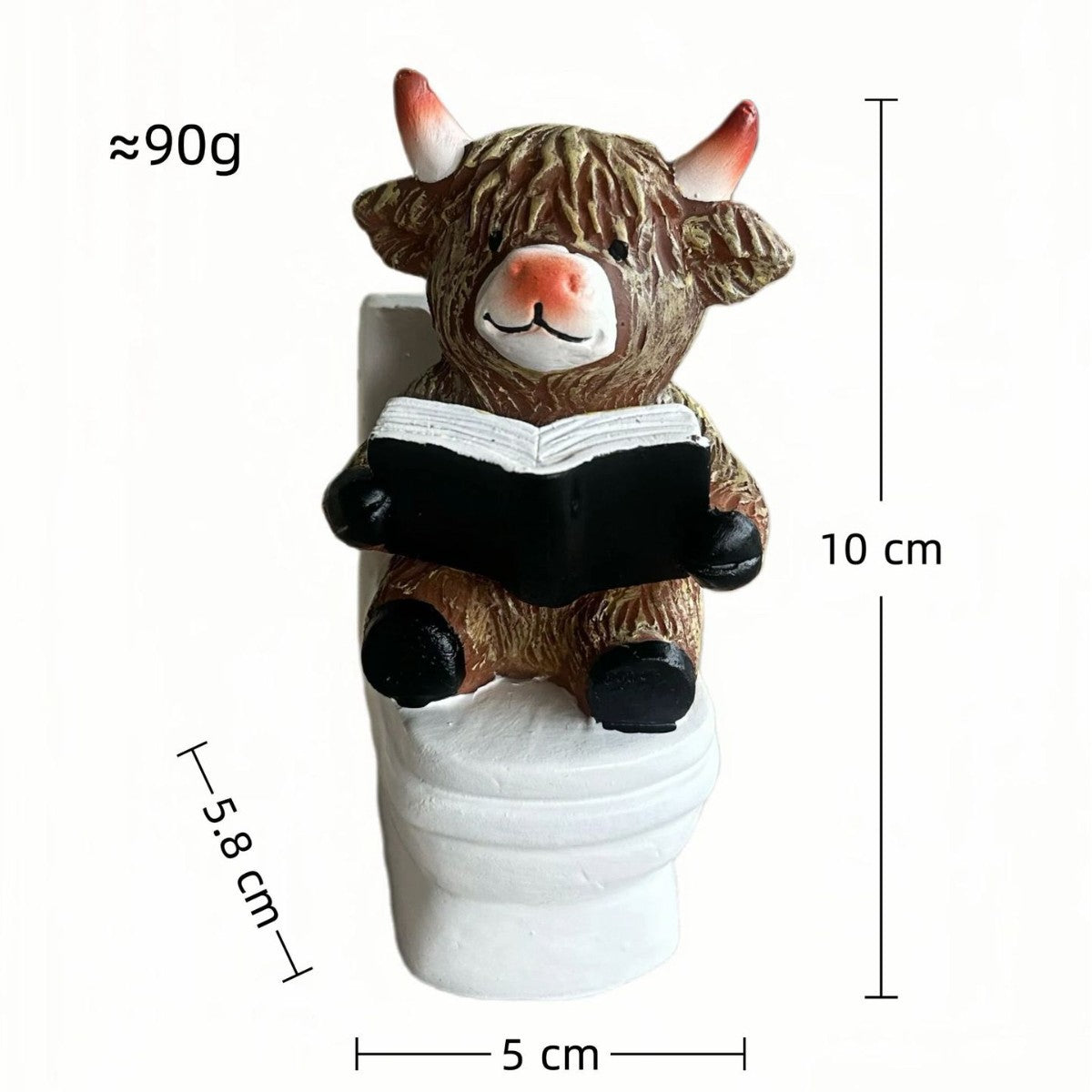 Bathroom Decor Highland Cow Statue Resin Ornament Craft Creative Holiday Home Decor Gift