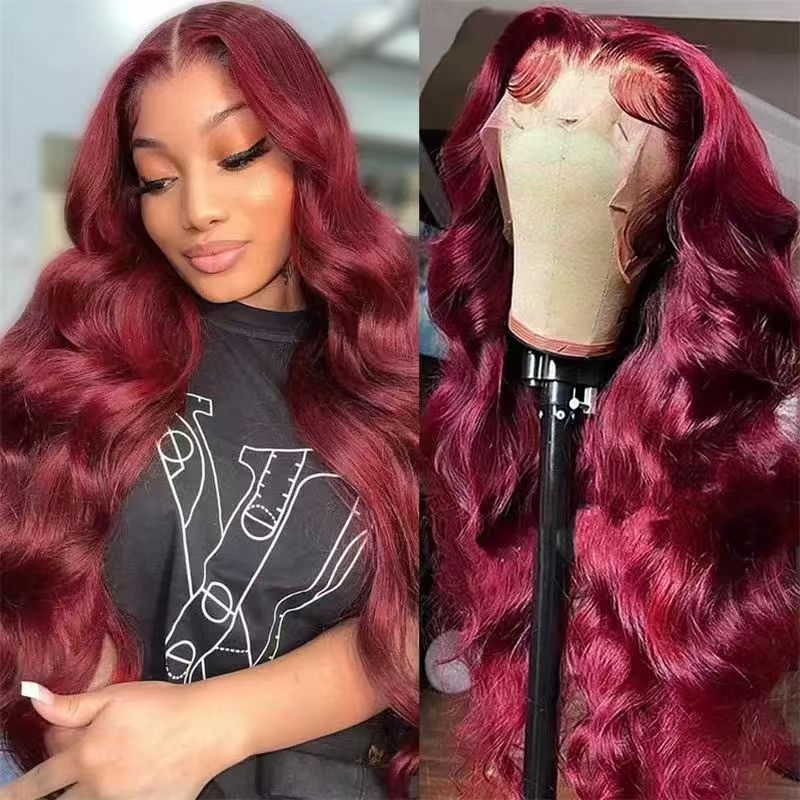 Lace Front Body Wave Long Wig, Pre Plucked Hairline Loose Wavy Human Hair Style Wig for Black Women