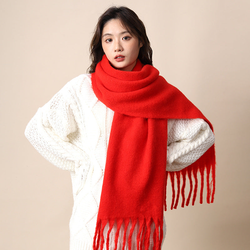 Women's Scarf Winter Warmth Long Shawl Oversized Scarf Thick Blanket-Style Scarf for Cold Weather