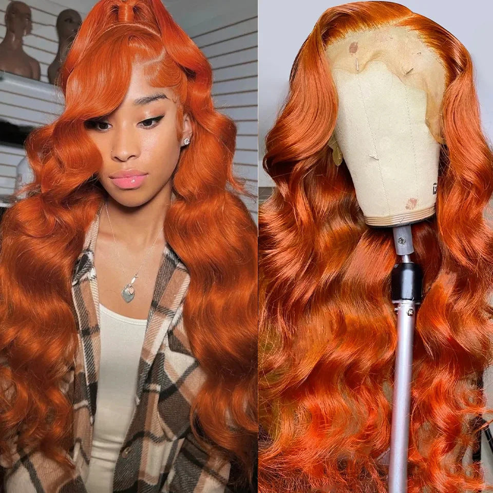 A276  Middle Part Long Curly Body Wave Lace Front Wig, 30 Inch Machine Made Net Full Wig