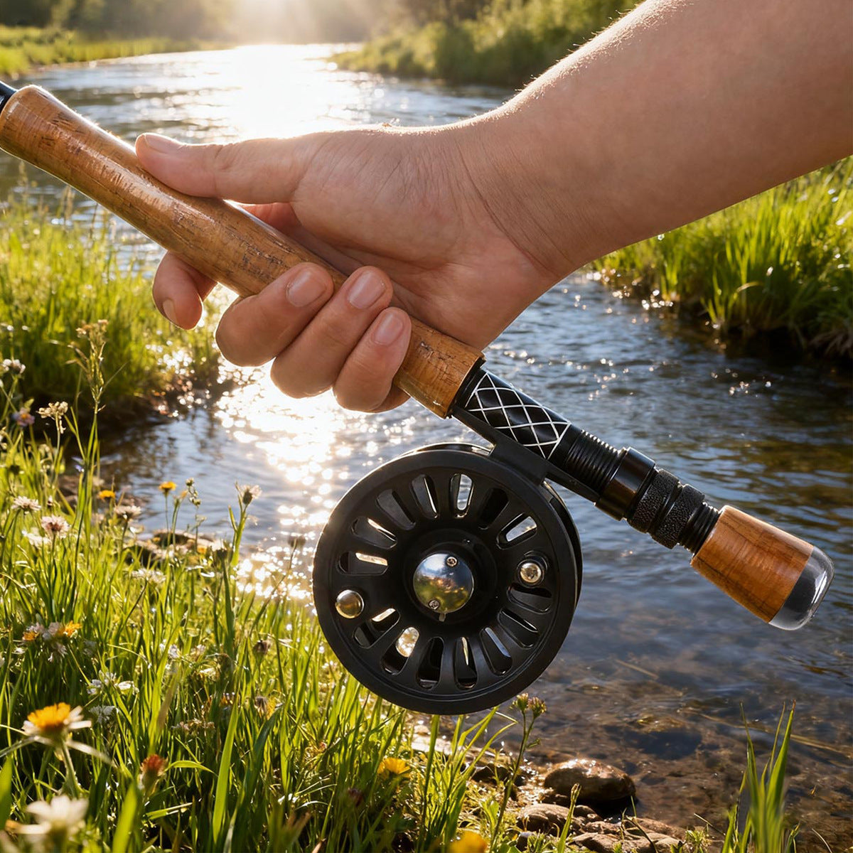 A260  Carbon Fiber Fly Fishing Gear 2.4/2.7m Long Casting Fly Rod, Reel Line Lures Hooks Complete Kit