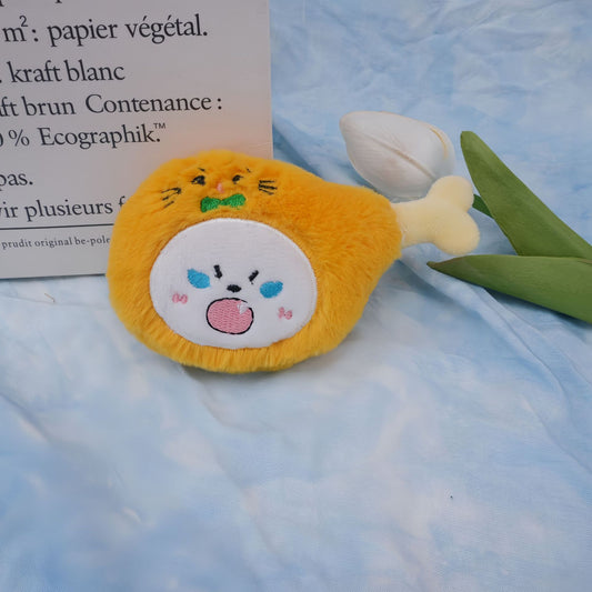 Fragrant Chicken Leg Plush Doll Pendant Brooch Bag Accessories