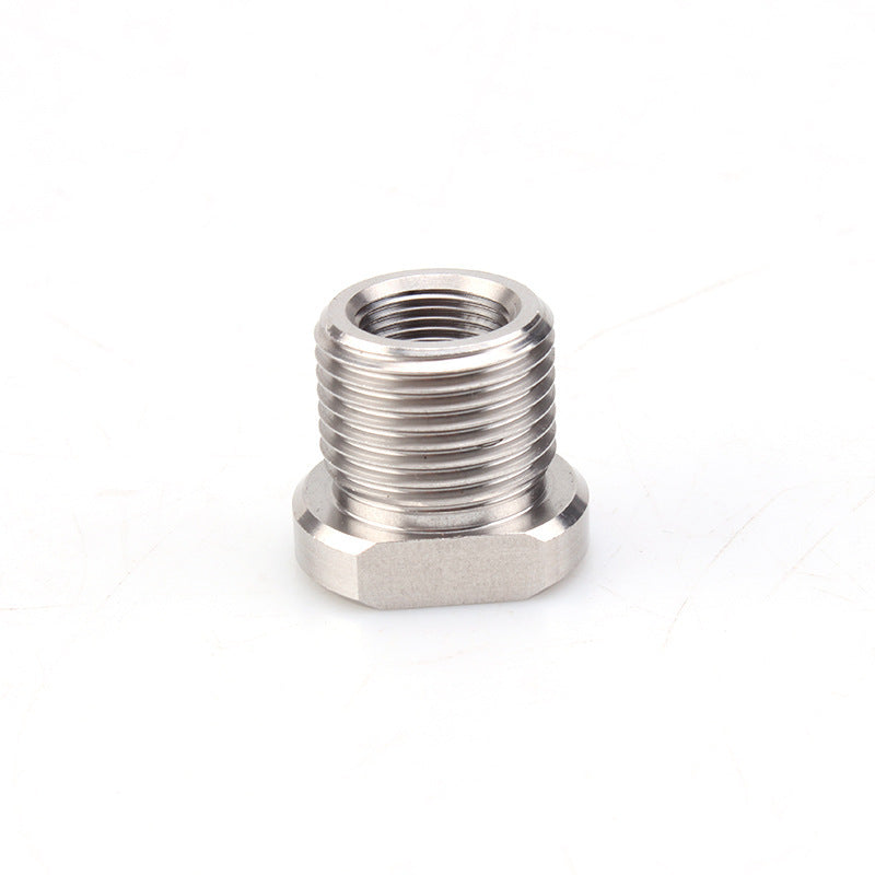 A312  Auto Modified Fuel Filter Adapter 1/2-28 to 3/4-16 Stainless Steel Filter Fitting