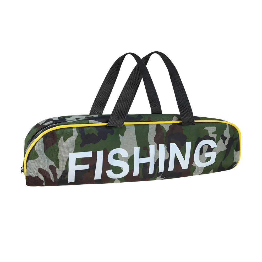 A338  Fishing Tackle Bag Set with Hard Fishing Rod, Baitcasting Reel & Lures Kit