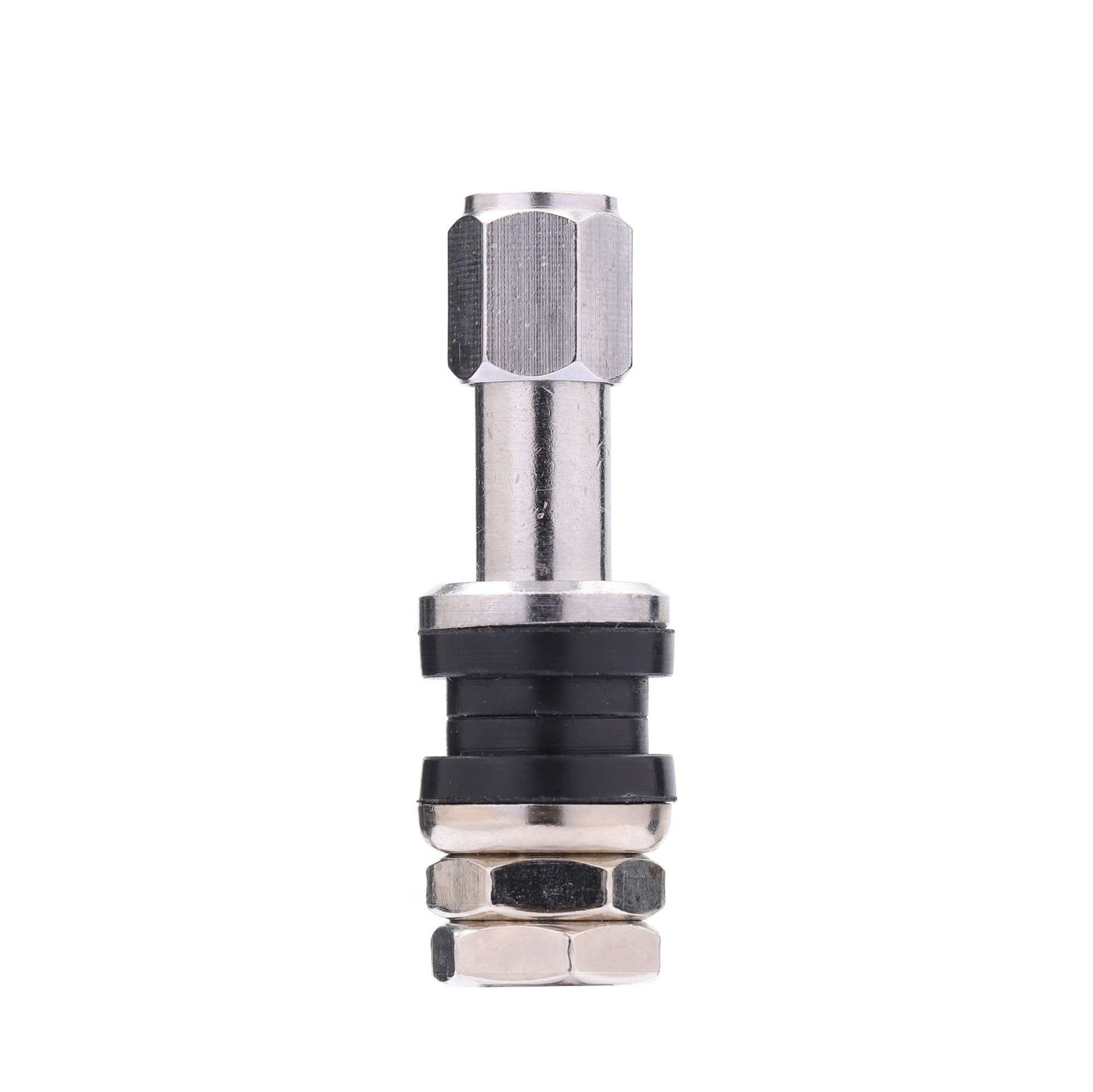 A311  TR413/TR414 Tubeless Tire Valve Stems, Black Rubber & Alloy Valve Caps Universal Tire Valves