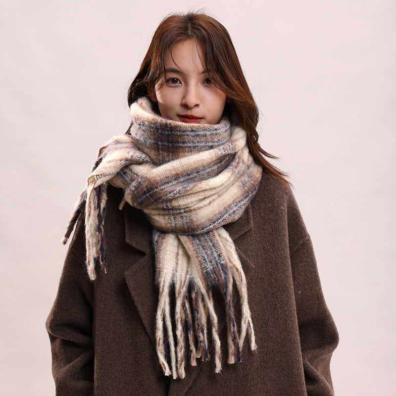 Women's Scarf Winter Warmth Long Shawl Oversized Scarf Thick Blanket-Style Scarf for Cold Weather