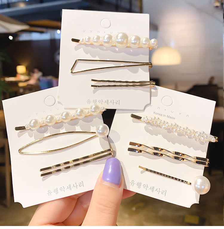 A317  Versatile Pearl Side Hair Clips, Minimalist Hair Accessories for Bangs