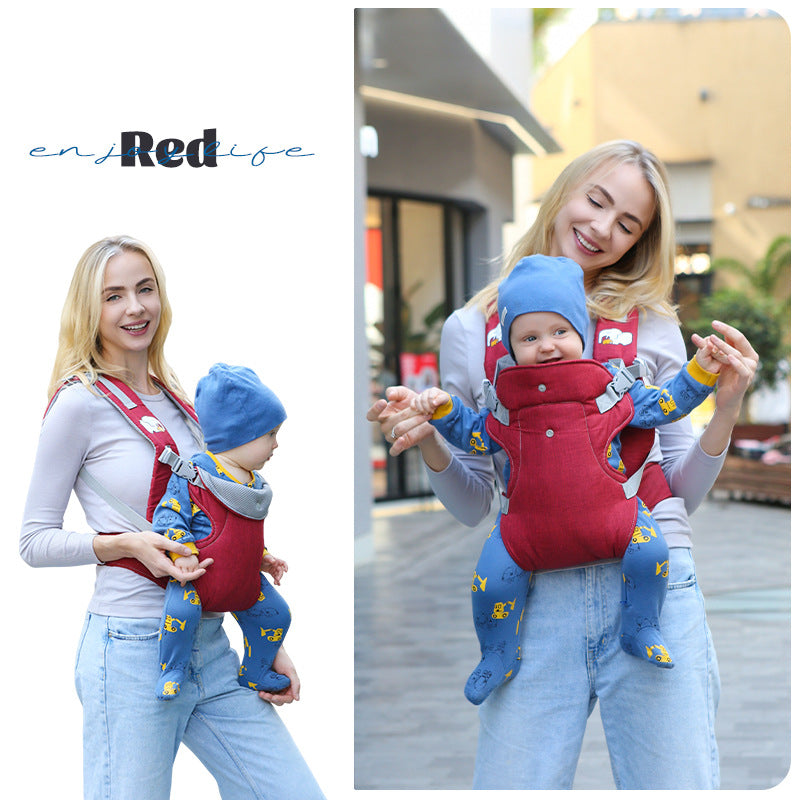 Baby Carrier, Baby Carrier Newborn to Toddler, Ergonomic, Cozy and Lightweight Infant Carrier for 7-44lbs, Toddler Carrier Ideal for Hands-Free Parenting with Zipper Pouch, Bottle Bag, Windproof Cover