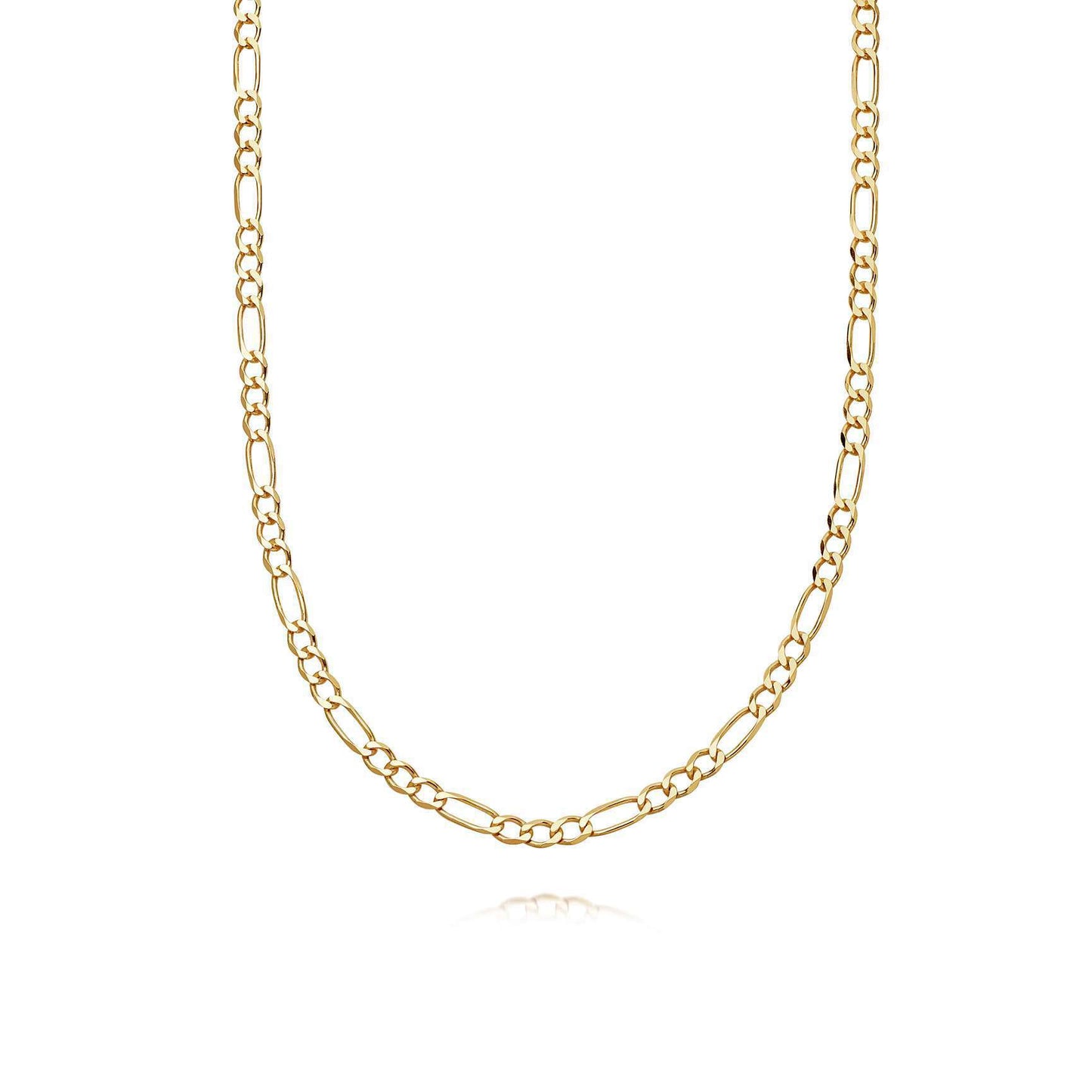 Fashion Versatile Figaro Chain Anklet Bracelet Set Gold Plated Cuban Link Chain Jewelry Set for Women Men
