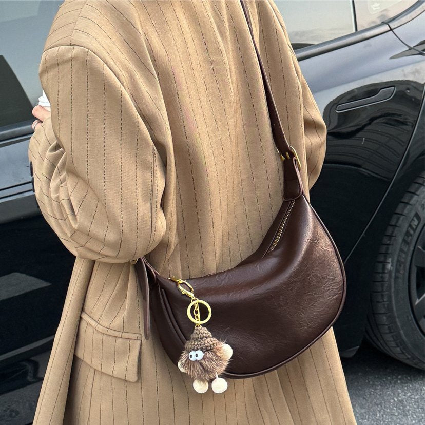 Autumn and Winter Fashion Casual Shoulder Bag Premium Texture Dumpling Bag