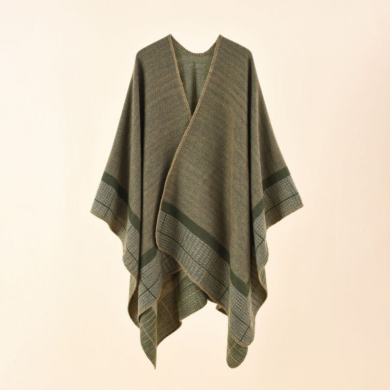 Shawl Wraps for Women, Elegant Knitted Cape Open Front Poncho Scarf Blanket Cardigan Coat for Spring, Autumn, and Winter