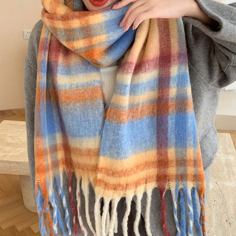 Winter Women Warm Scarf Long Shawl Large Scarves Cold Weather Thick Blanket Scarfs