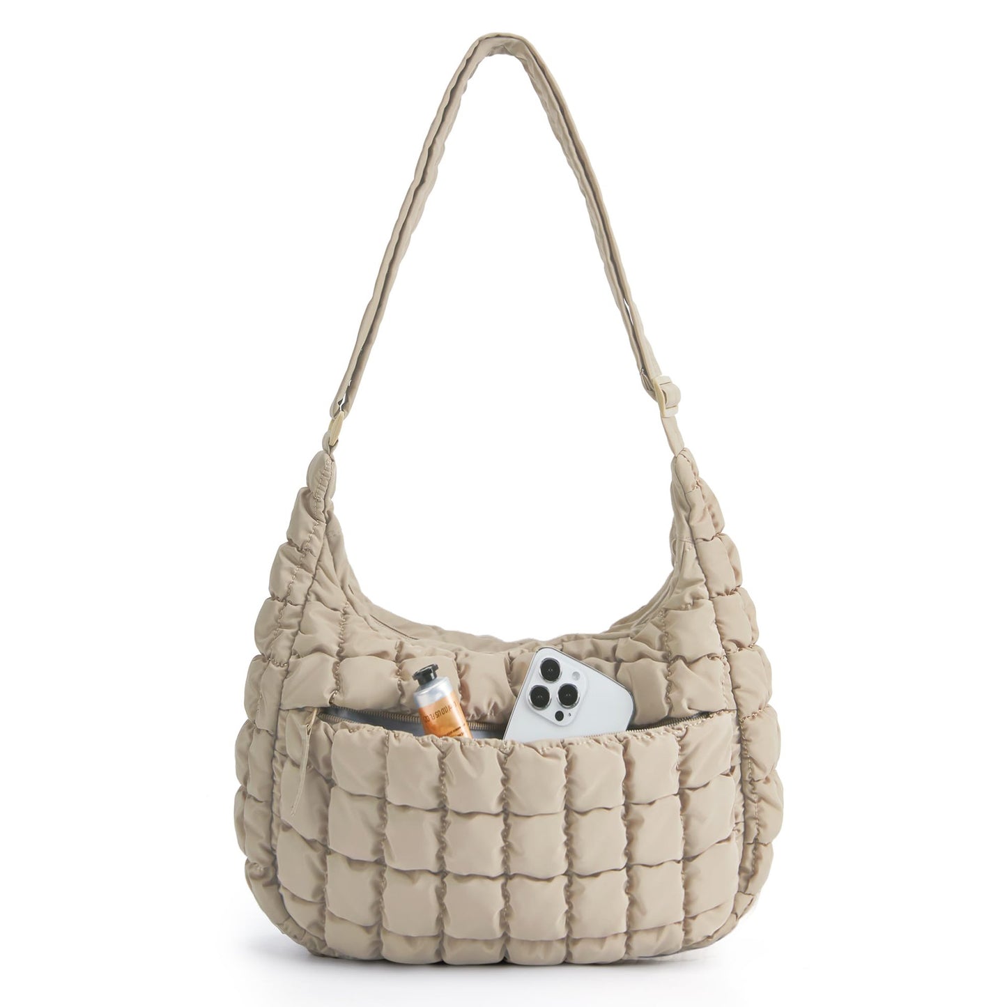 Large-Capacity Cloud Bubble Bag Pleated Shoulder Bag Solid-Color Crossbody Bag