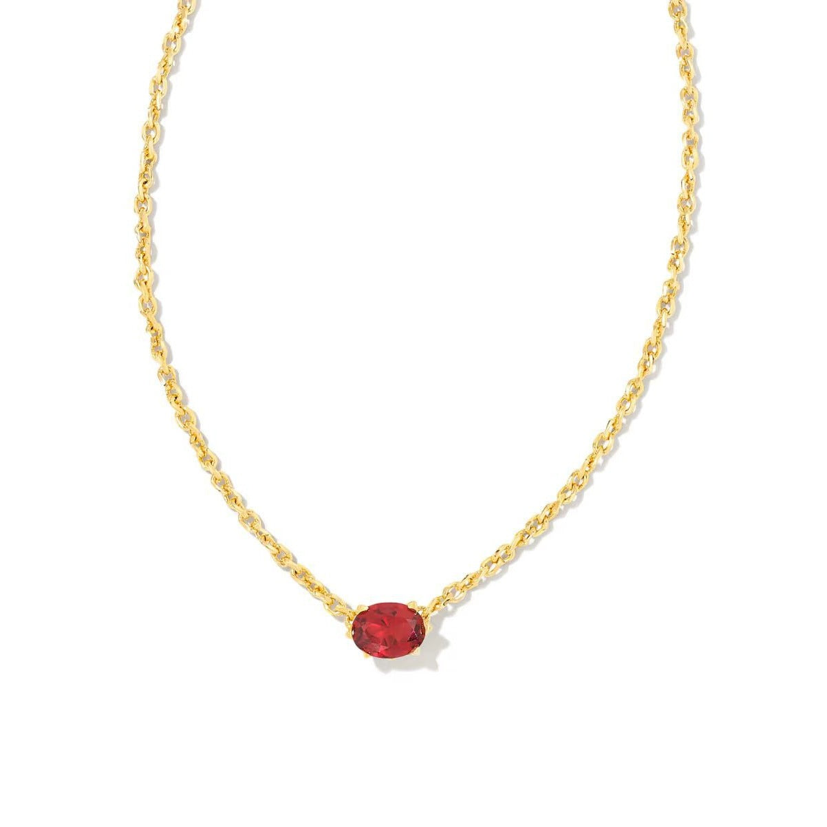 A358   New Luxury Colorful Gold Oval Gem Pendant Necklace Minimalist Dainty Clavicle Chain Fashion Women Jewelry
