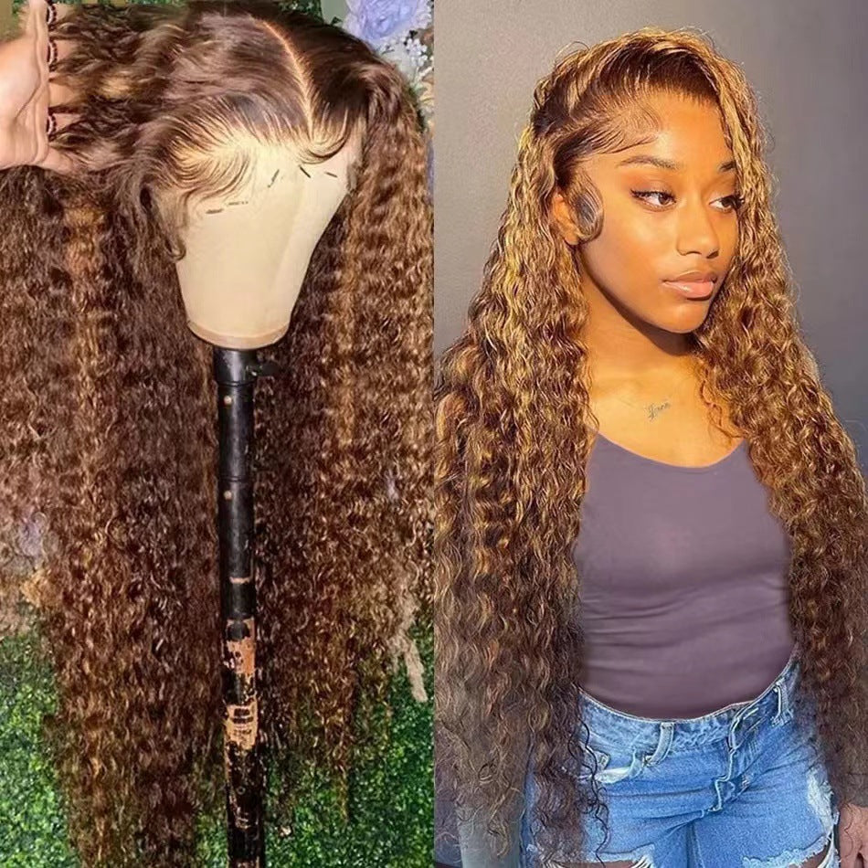 Fluffy Light Blonde Tiny Curly Lace Front Hairpiece Trendy Wig for Black Women, Multiple Color Choice