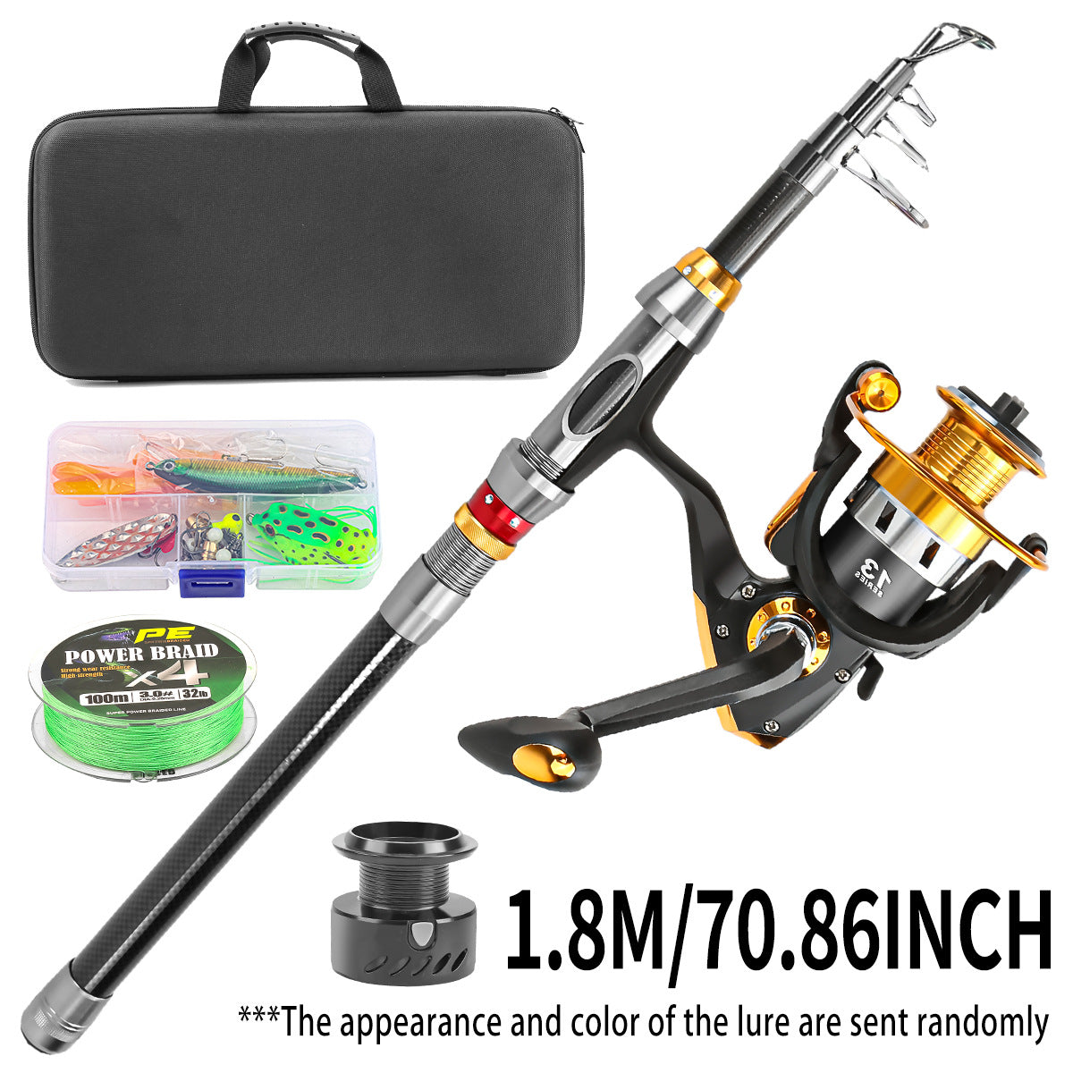 A241  Hot Sale Carbon Fiber Telescopic Fishing Rod, Portable Travel Fishing Combo, Long Throw Casting Saltwater Rod
