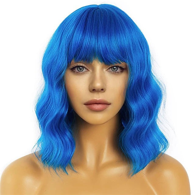 A216  Water Wave Short Curly Wig, Party Cosplay Costume Amazon Hot Sale Wig for Women