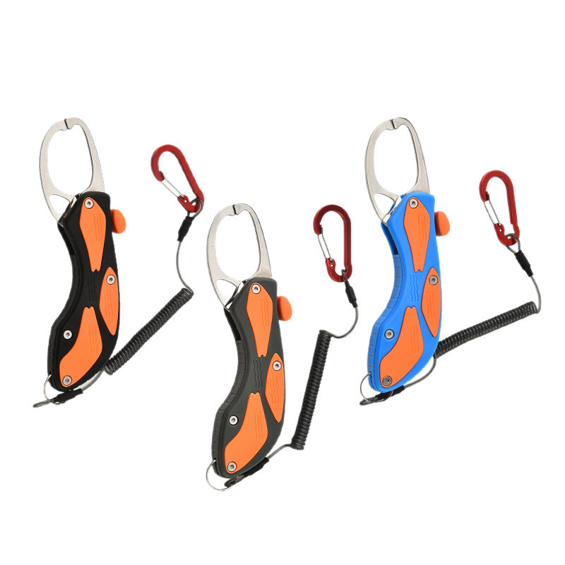 A285  Stainless Steel Fishing Lip Grip Pliers with Lanyard, Fishing Tackle Accessory
