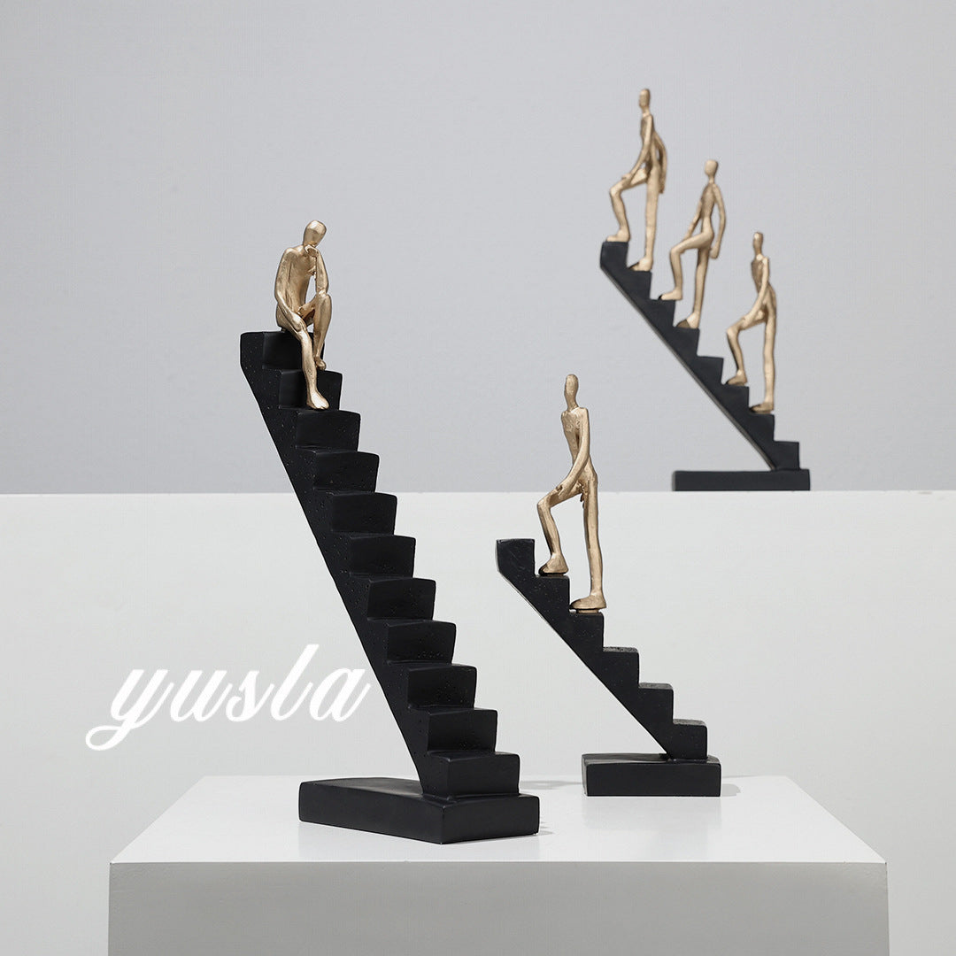 Modern Desk Decor  - Abstract Sculpture  as Motivation - Modern Home Decor Figure Made of Marble Resin - Aesthetic Statue for Living Room & Office décor as a Gift