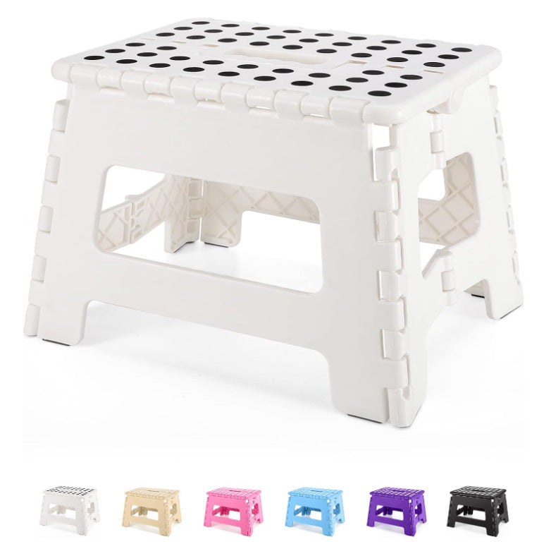 29*22*22cm  Folding Step Plastic Foldable Step Stools for Kids and Adults, Folding Stool Suitable for Kitchen, Stepping Stool with Handle Light Purple Small Step Stool 1PC