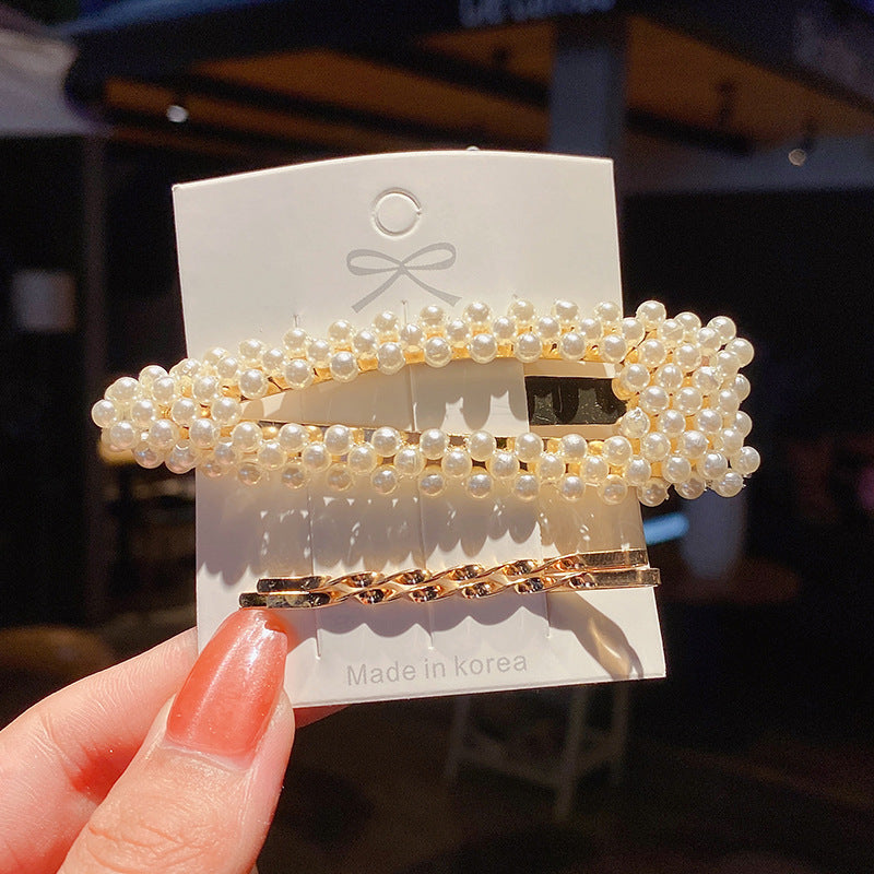 A317  Versatile Pearl Side Hair Clips, Minimalist Hair Accessories for Bangs