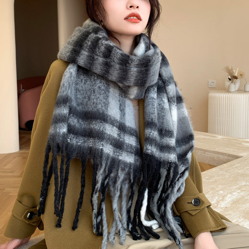Winter Women Warm Scarf Long Shawl Large Scarves Cold Weather Thick Blanket Scarfs