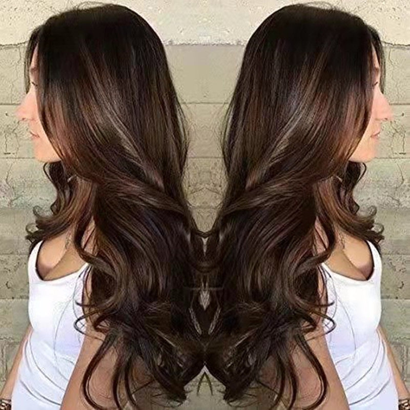 Lace Front Body Wave Long Wig, Pre Plucked Hairline Loose Wavy Human Hair Style Wig for Black Women
