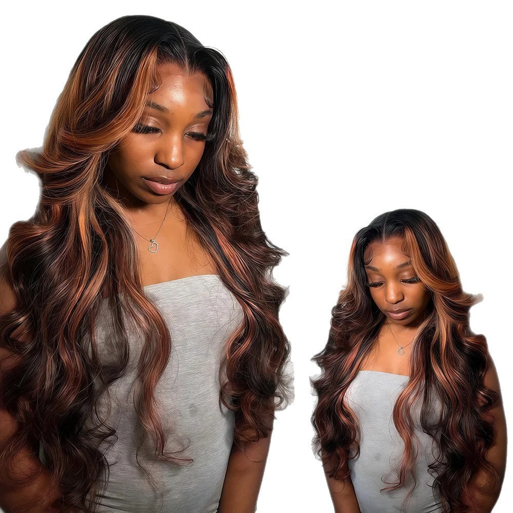 A233  Fashion Blonde Body Wave Wig, Hot Selling African Style Lace Front Full Wig for Women