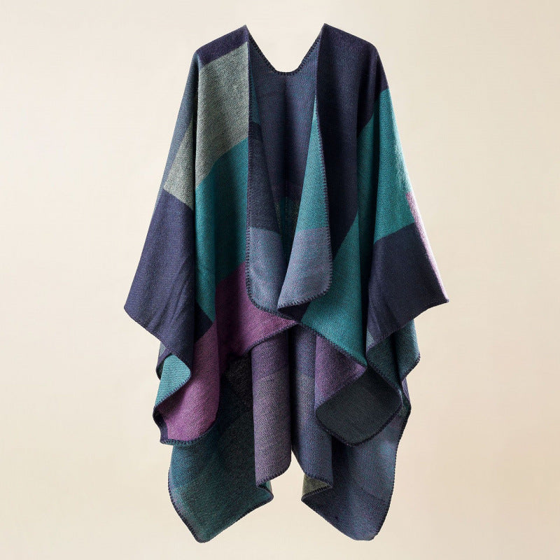 Shawl Wraps for Women, Elegant Knitted Cape Open Front Poncho Scarf Blanket Cardigan Coat for Spring, Autumn, and Winter